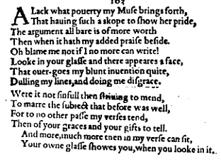 Sonnet 103 &ndash; 1609 Quarto