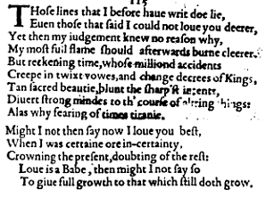 Sonnet 115 &ndash; 1609 Quarto