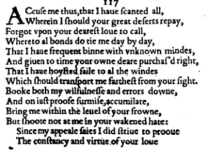 Sonnet 117 &ndash; 1609 Quarto
