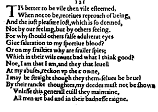 Sonnet 121 &ndash; 1609 Quarto