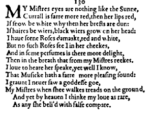 Sonnet 130 &ndash; 1609 Quarto