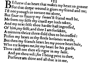 Sonnet 133 &ndash; 1609 Quarto