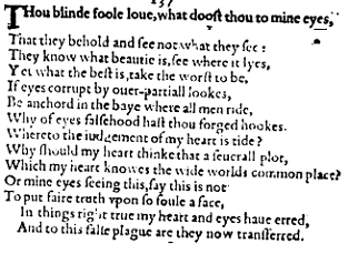 Sonnet 137 &ndash; 1609 Quarto