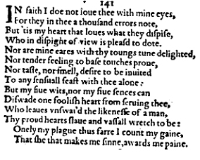 Sonnet 141 &ndash; 1609 Quarto