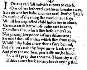 Sonnet 143 &ndash; 1609 Quarto