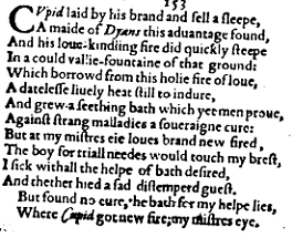Sonnet 153 &ndash; 1609 Quarto