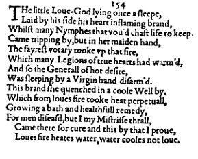 Sonnet 154 &ndash; 1609 Quarto