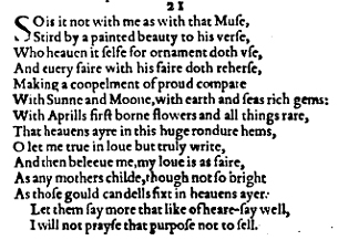 Sonnet 21 &ndash; 1609 Quarto