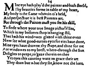 Sonnet 24 &ndash; 1609 Quarto