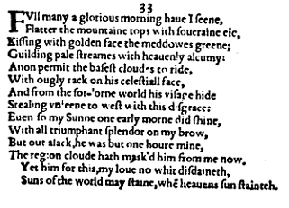 Sonnet 33 &ndash; 1609 Quarto