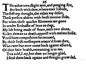 Sonnet 45 &ndash; 1609 Quarto
