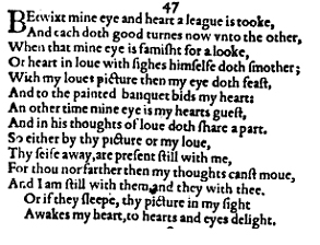 Sonnet 47 &ndash; 1609 Quarto