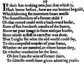 Sonnet 59 &ndash; 1609 Quarto