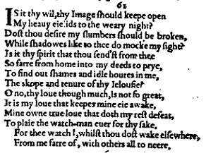 Sonnet 61 &ndash; 1609 Quarto