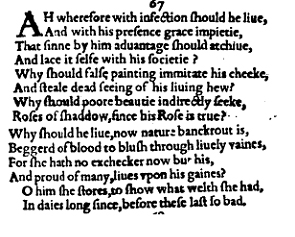 Sonnet 67 &ndash; 1609 Quarto