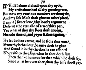 Sonnet 79 &ndash; 1609 Quarto