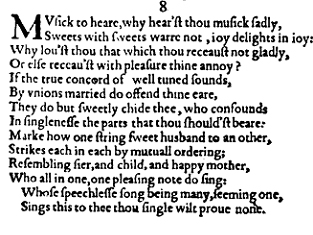 Sonnet 8 &ndash; 1609 Quarto