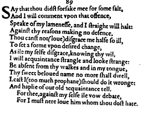 Sonnet 89 &ndash; 1609 Quarto