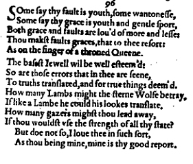 Sonnet 96 &ndash; 1609 Quarto